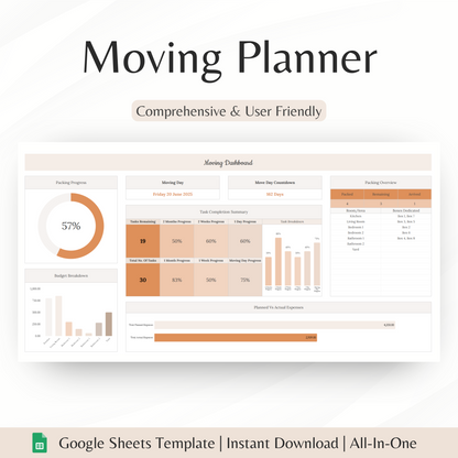 Moving Planner Spreadsheet