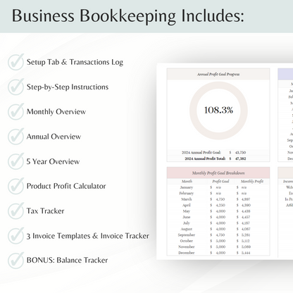 Small Business Bookkeeping Spreadsheet