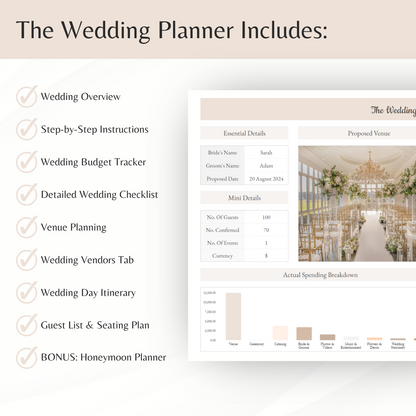 Wedding Planner Spreadsheet