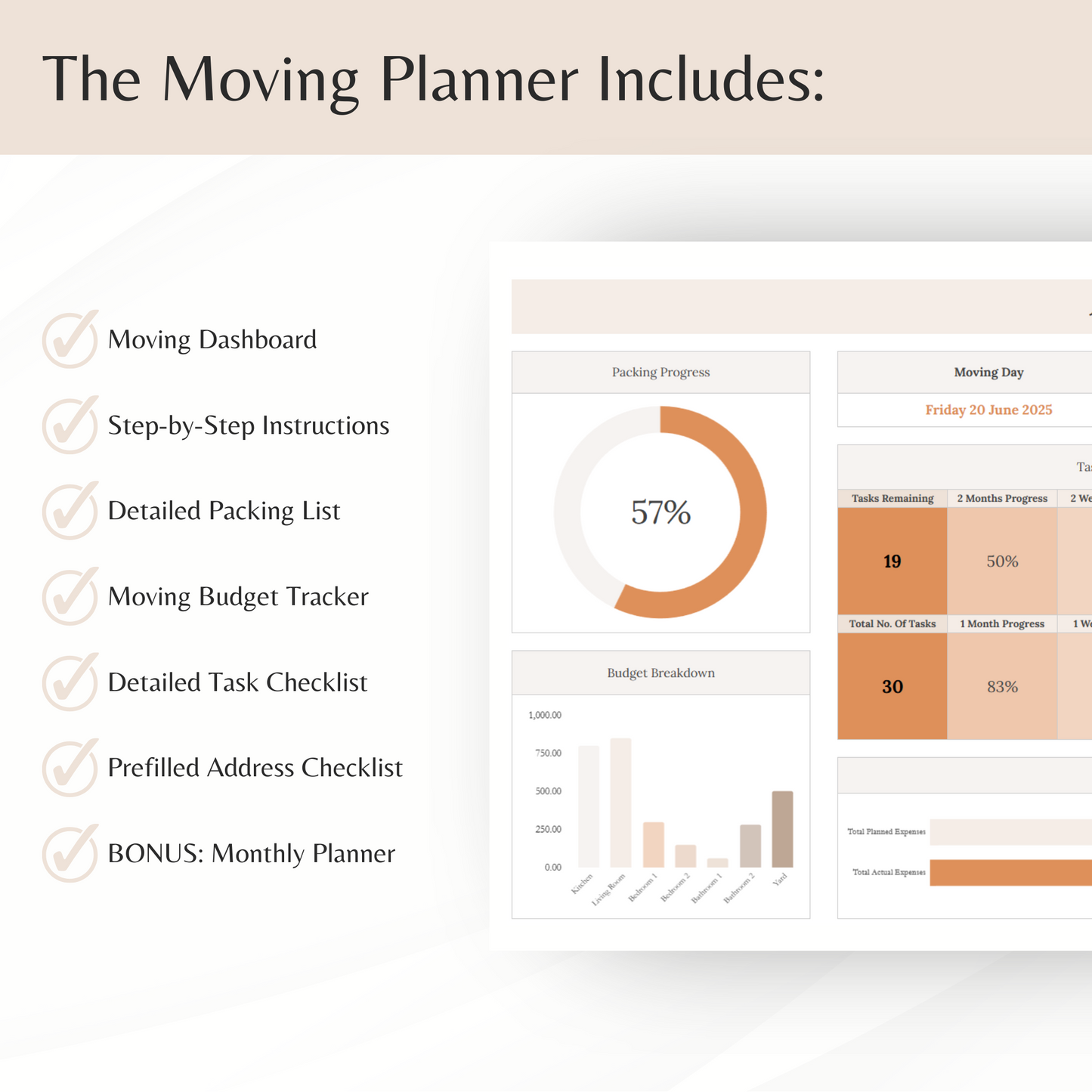 Moving Planner Spreadsheet