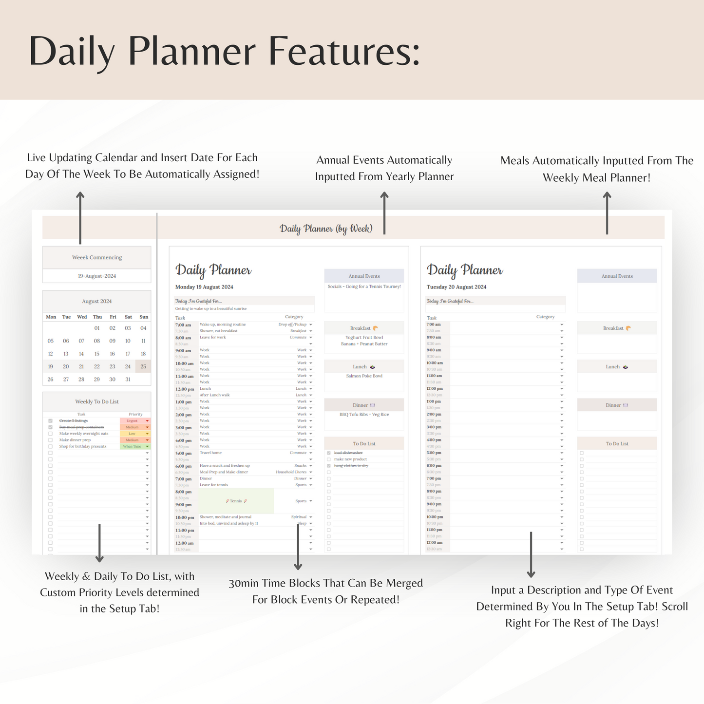 Life Planner Spreadsheet