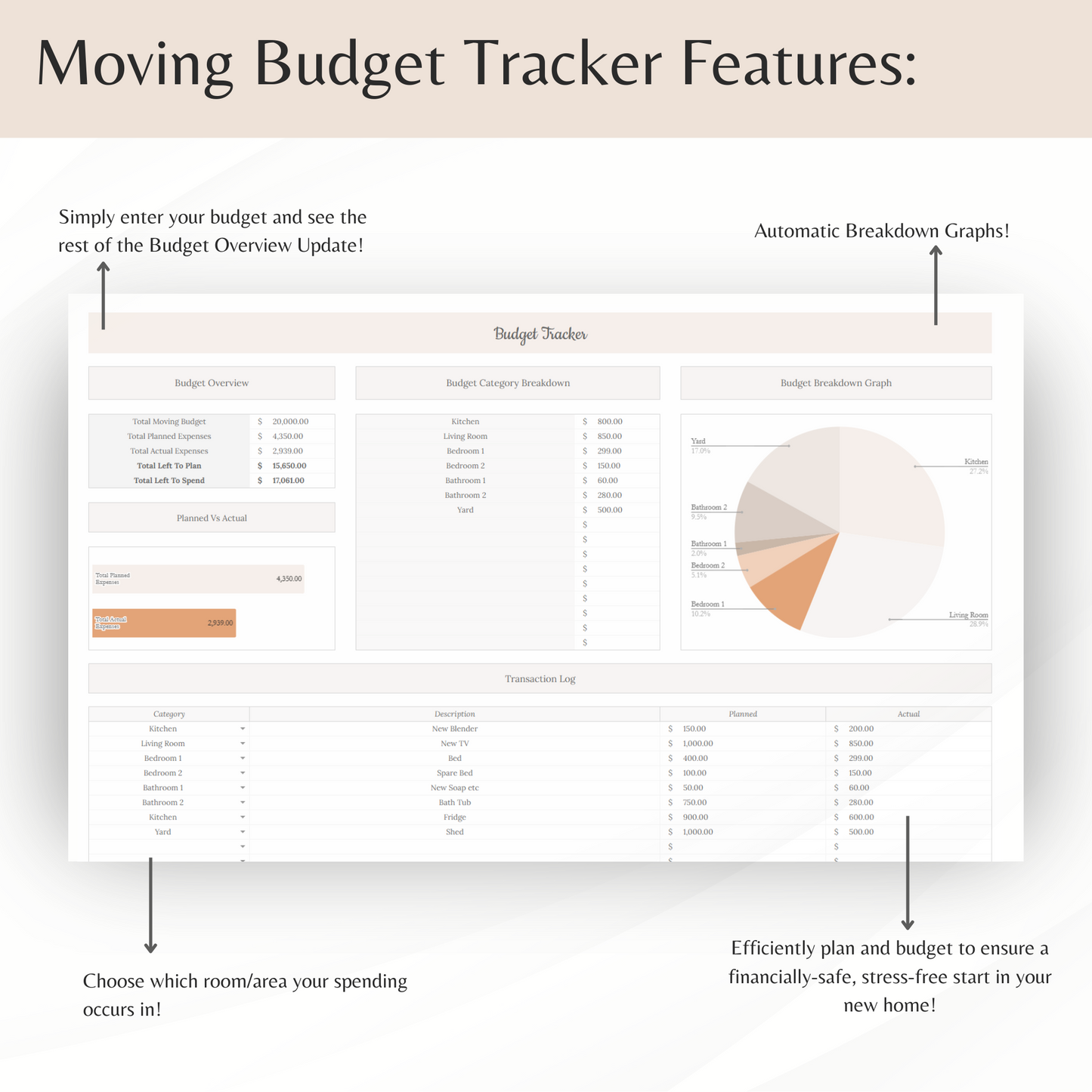 Moving Planner Spreadsheet