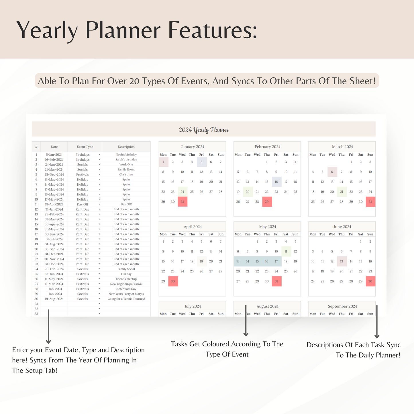 Life Planner Spreadsheet