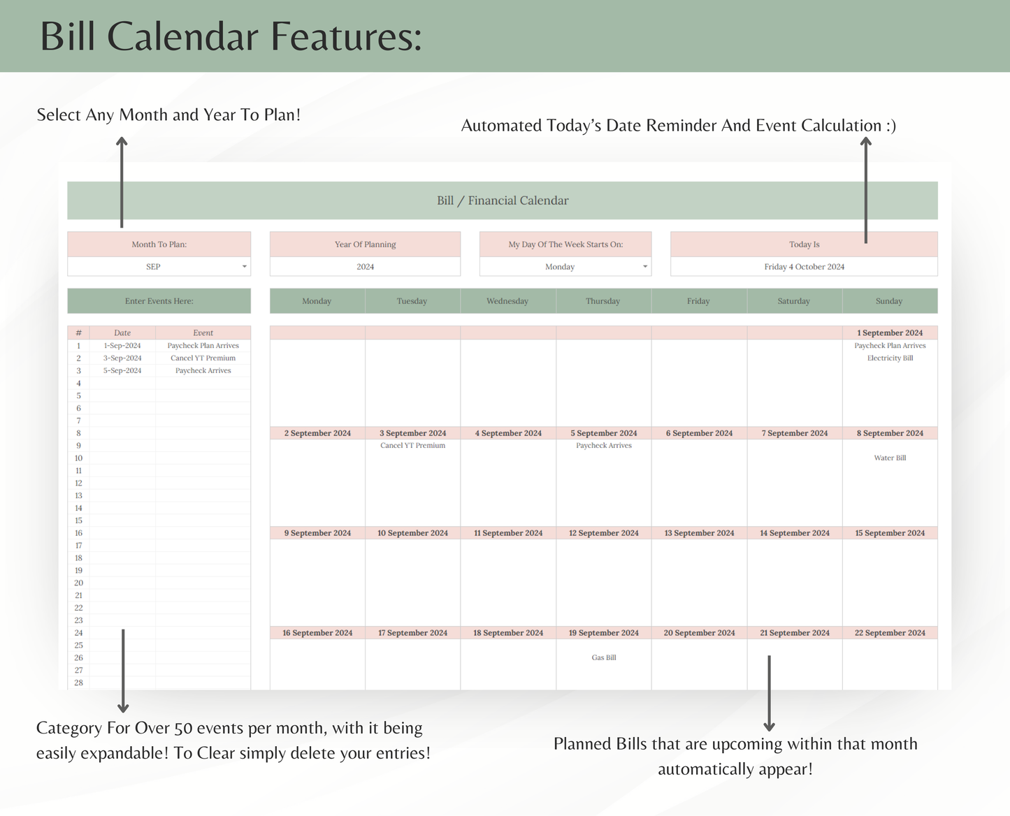 Family Budget Planner Spreadsheet