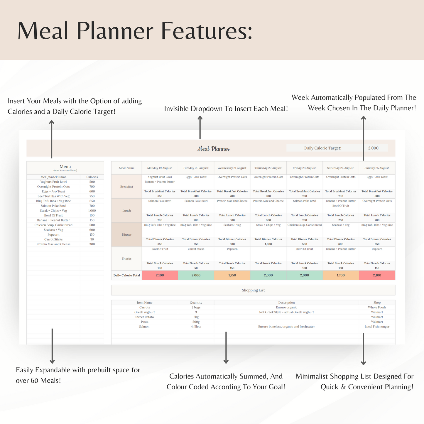 Life Planner Spreadsheet