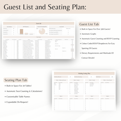 Wedding Planner Spreadsheet