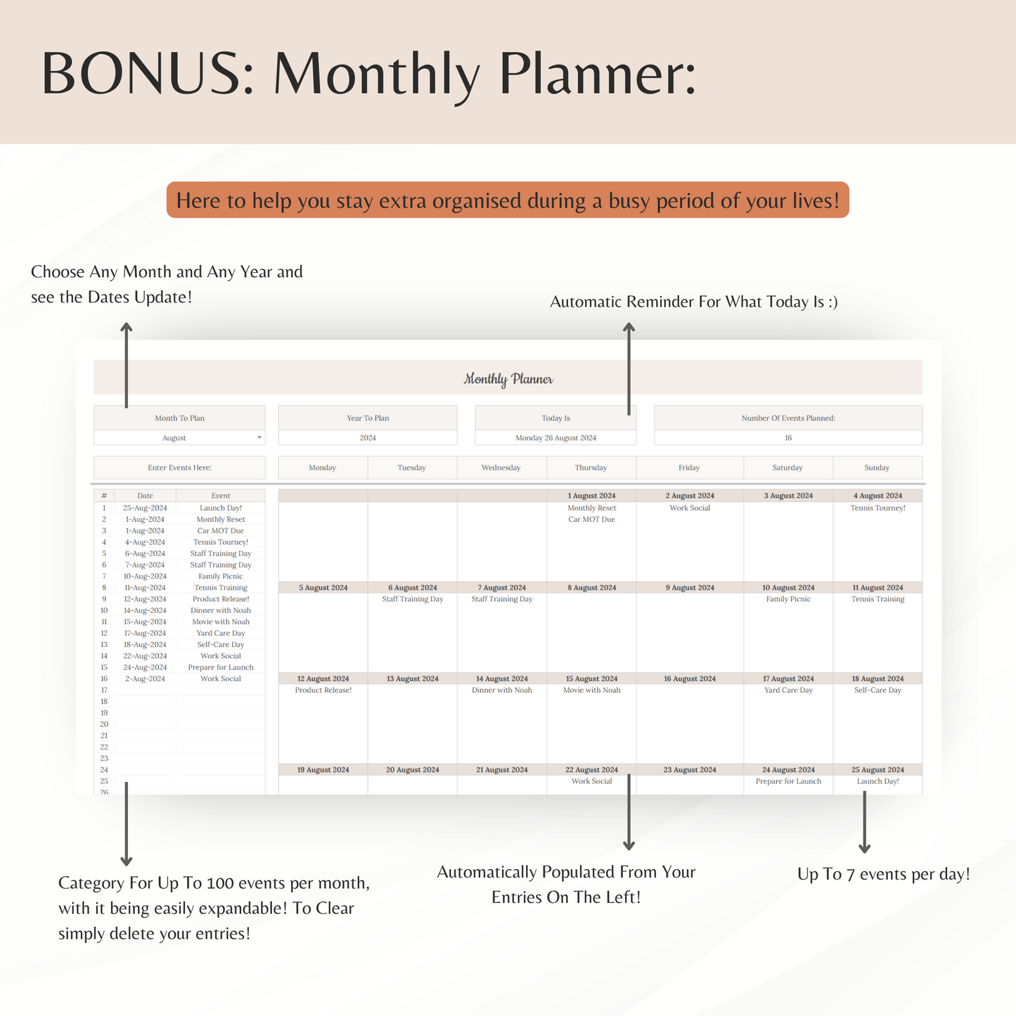 Moving Planner Spreadsheet