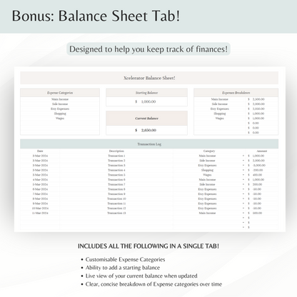 Small Business Bookkeeping Spreadsheet